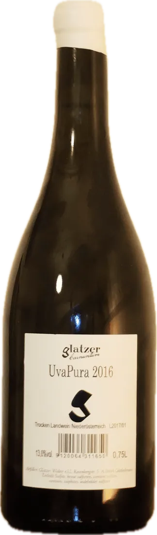 Flasche Glatzer Uva Pura Cuvée weiß 2016 Traminer Orange