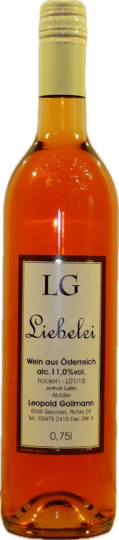 Flasche Gollmann „Liebelei“ von der Isabella Traube, Rosé 2014