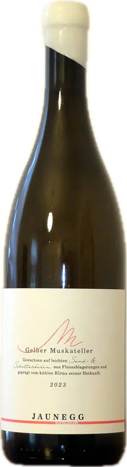 Flasche Jaunegg Gelber Muskateller Sand & Schotter 2023