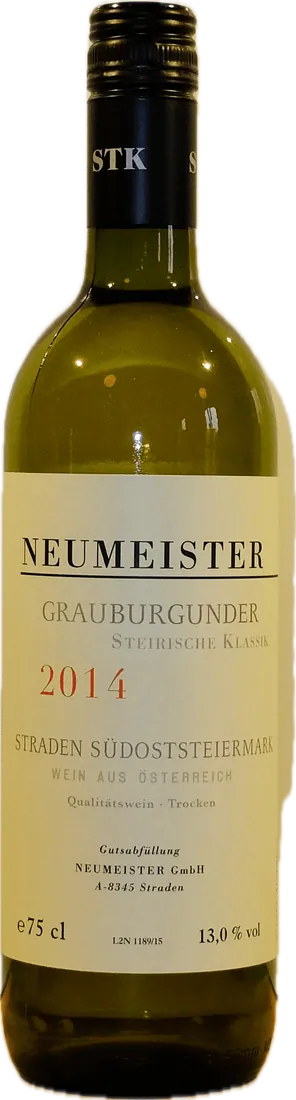 Flasche Neumeister Grauburgunder STK 2014/15
