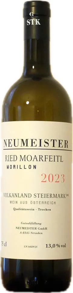 Flasche Neumeister Ried Moarfeitl Morillon=(CH) 2023