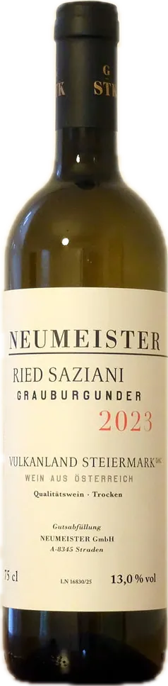Flasche Neumeister Ried Saziani Grauburgunder 2023