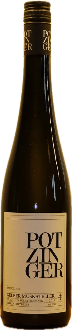 Flasche Potzinger Gelber Muskateller Maifüllung 2017