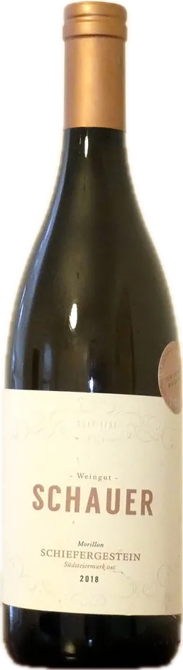 Flasche Schauer Morillon Schiefergestein 2018 (Chardonnay)