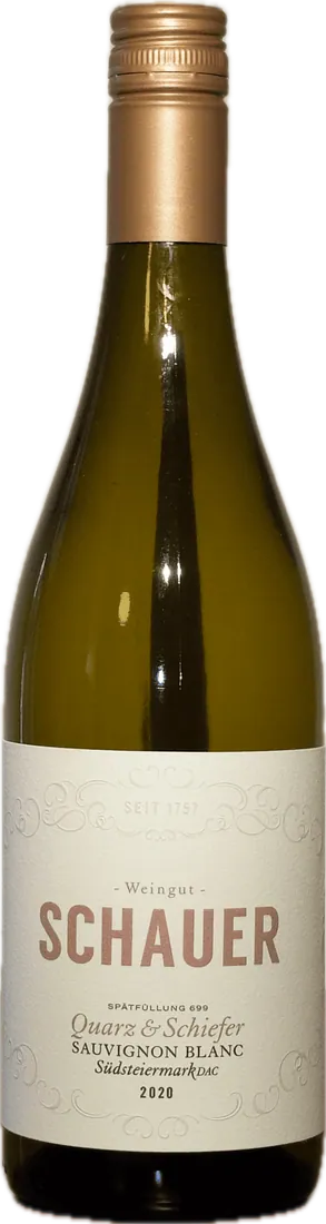 Flasche Schauer Sauvignon Blanc Quarz & Schiefer 2020