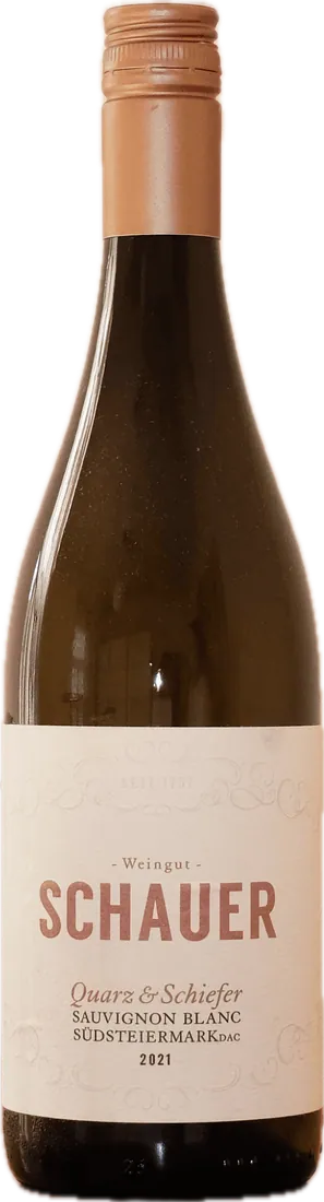 Flasche Schauer Sauvignon Blanc Quarz und Schiefer 2021