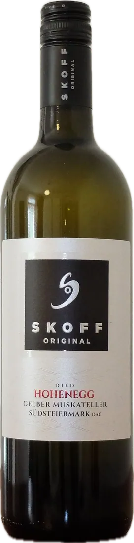 Flasche Skoff Original Gelber Muskateller Ried Hohenegg 2022