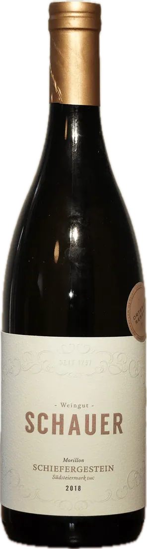 Flasche Schauer Chardonnay/Morillon Schiefergestein 2018