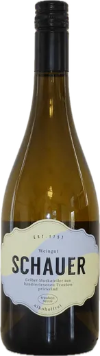 Flasche Schauer Muskateller Secco, alkoholfrei