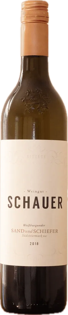 Flasche Schauer Weißburgunder Sand & Schiefer 2018